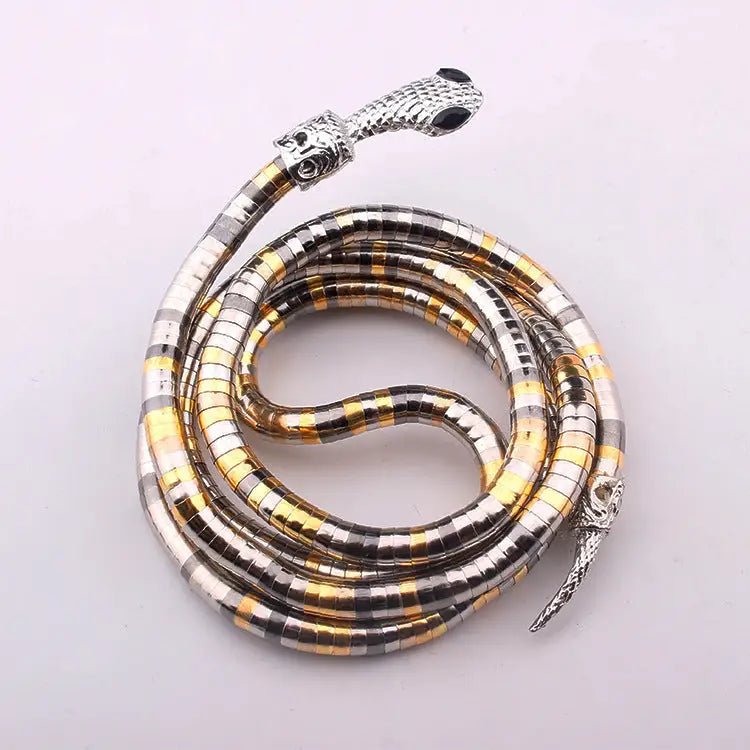 Classy Collar Alloy Necklace with 6mm*900mm Chain & Eye - Catching Designs snake - label