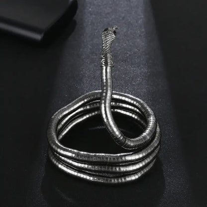 Classy Collar Alloy Necklace with 6mm*900mm Chain & Eye - Catching Designs snake - label