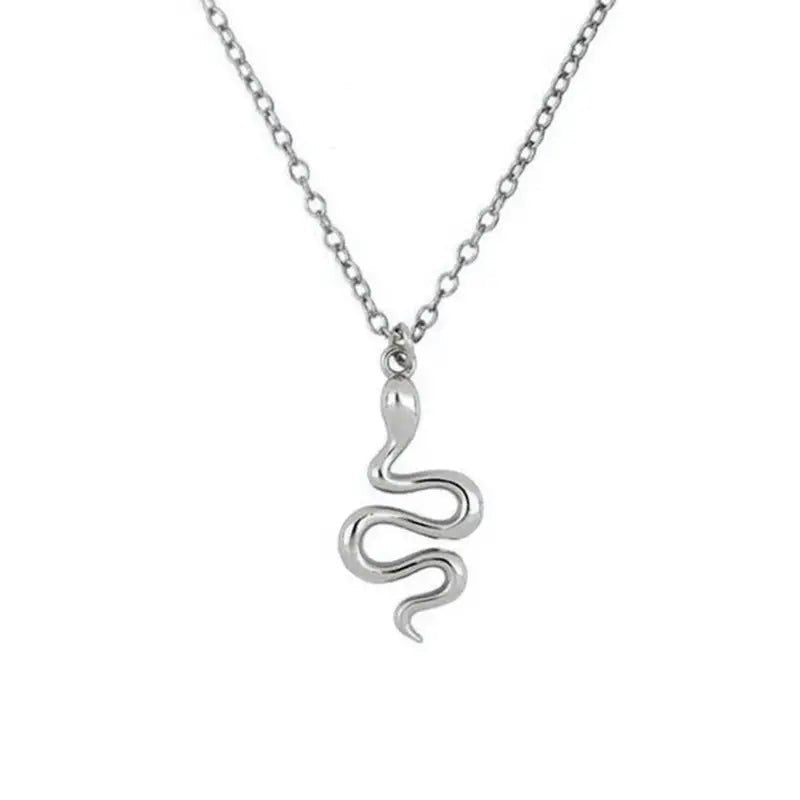 Clavicle Chain Snake Necklace with Adjustable Length - Premium Gold Alloy snake - label