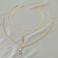 Clavicle Chain Snake Necklace with Adjustable Length - Premium Gold Alloy - snake - label