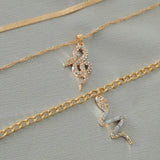 Clavicle Chain Snake Necklace with Adjustable Length - Premium Gold Alloy - snake - label