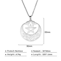 Clavicle Snake Necklace - Stainless Steel Five - Pointed Star Pendant - snake - label