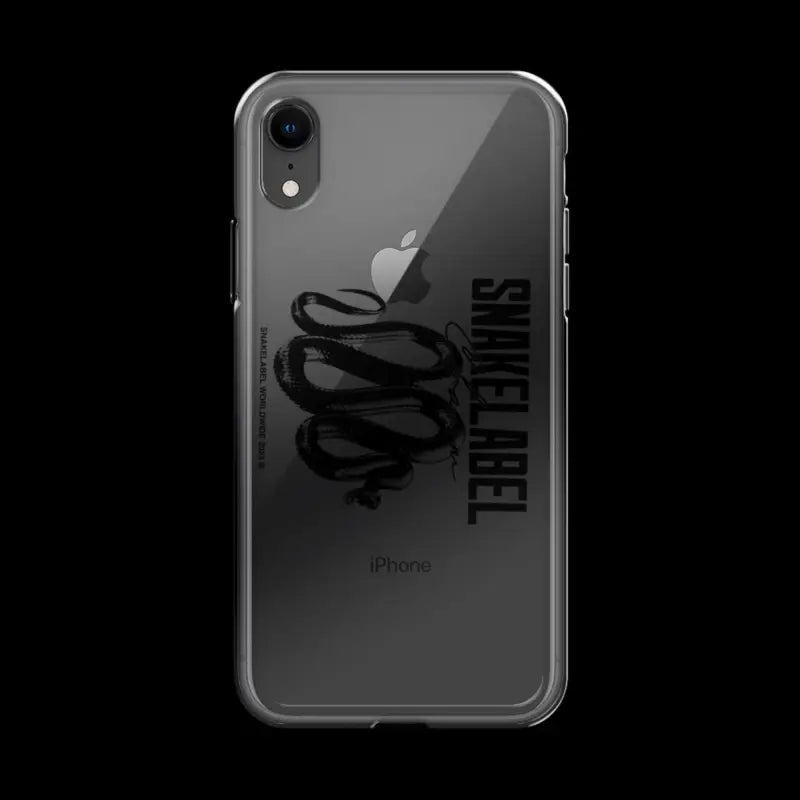 Clear iPhone Case: Protective Clear Case for iPhone SE 2020 snake - label