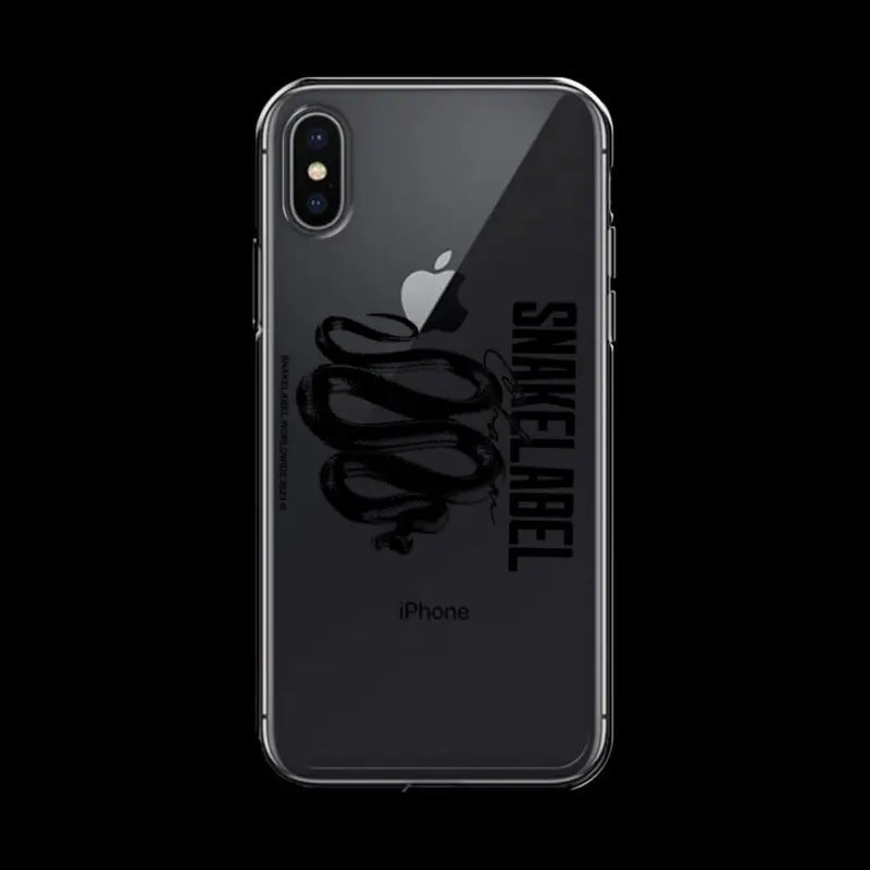 Clear iPhone Case: Protective Clear Case for iPhone SE 2020 snake - label