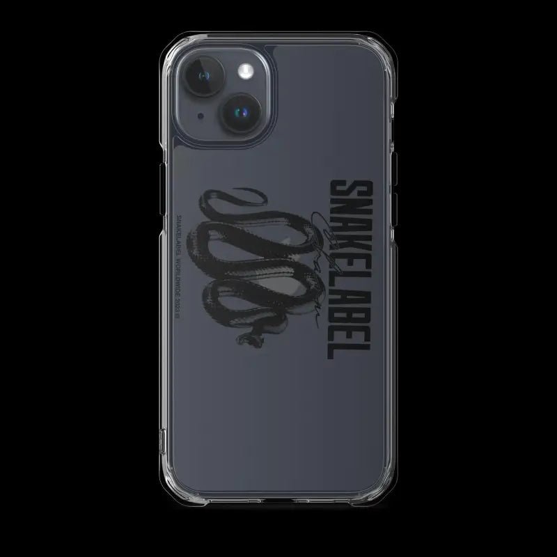 Clear iPhone Case: Protective Clear Case for iPhone SE 2020 snake - label