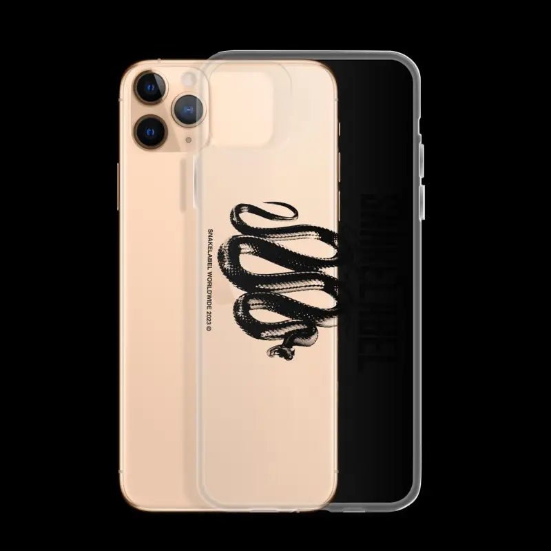 Clear iPhone Case: Protective Clear Case for iPhone SE 2020 snake - label