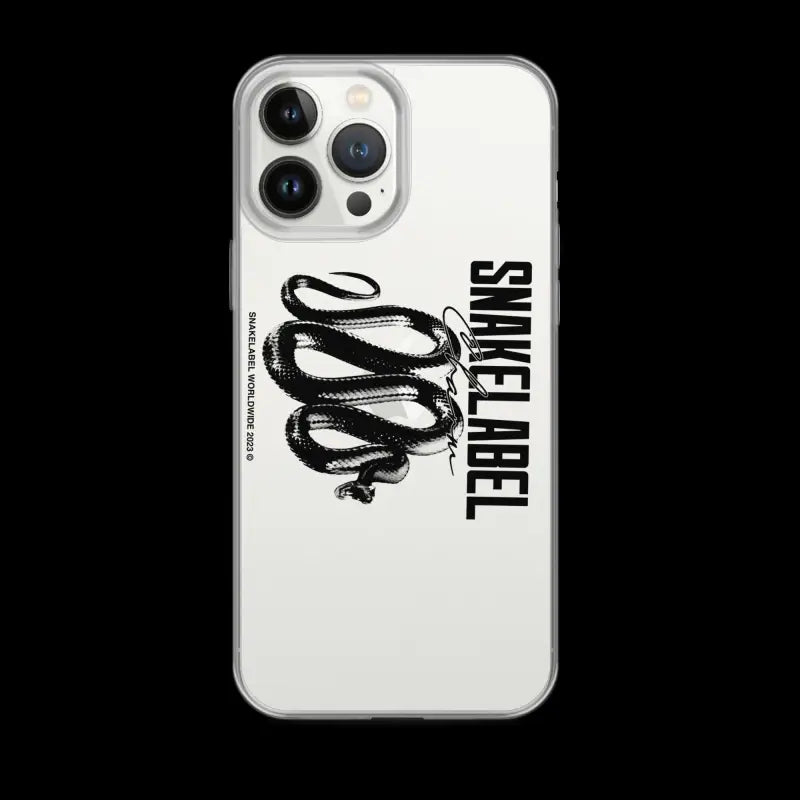 Clear iPhone Case: Protective Clear Case for iPhone SE 2020 snake - label