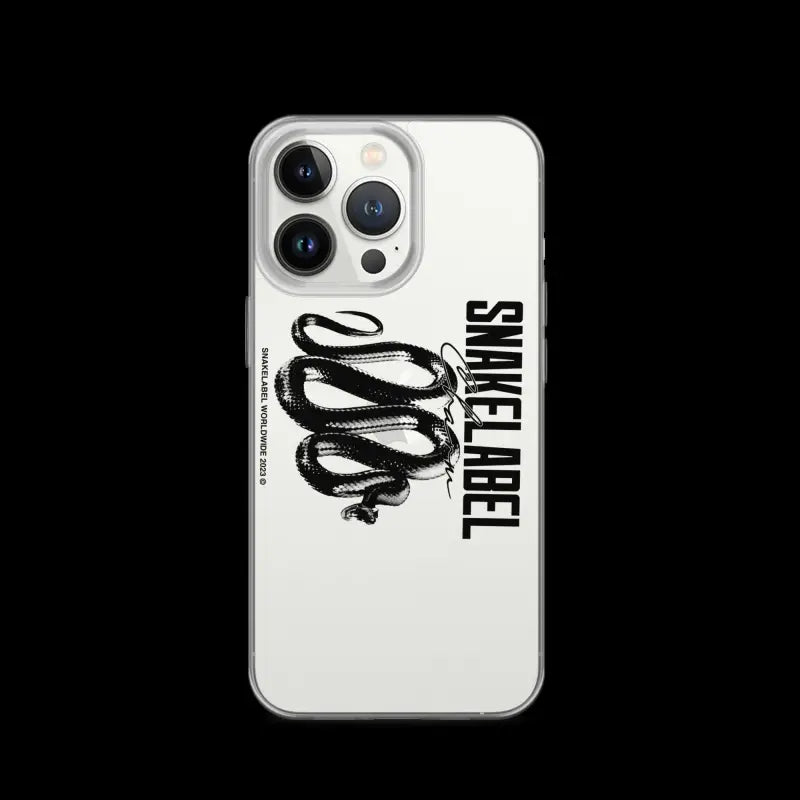 Clear iPhone Case: Protective Clear Case for iPhone SE 2020 snake - label