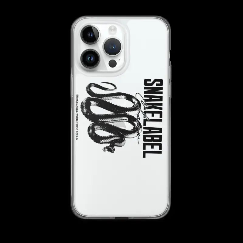 Clear iPhone Case: Protective Clear Case for iPhone SE 2020 snake - label