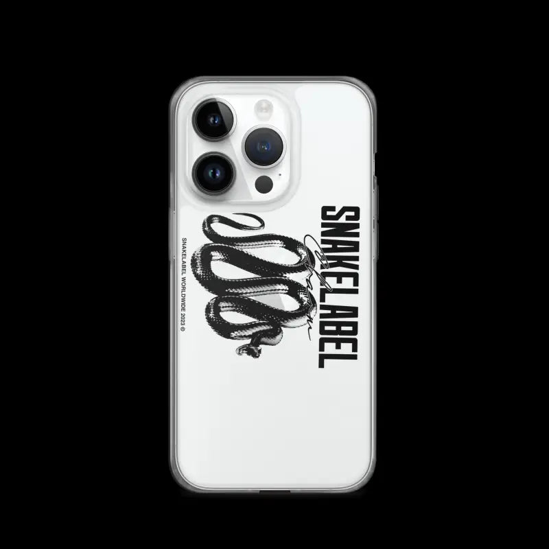 Clear iPhone Case: Protective Clear Case for iPhone SE 2020 snake - label