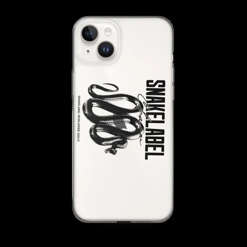 Clear iPhone Case: Protective Clear Case for iPhone SE 2020 snake - label