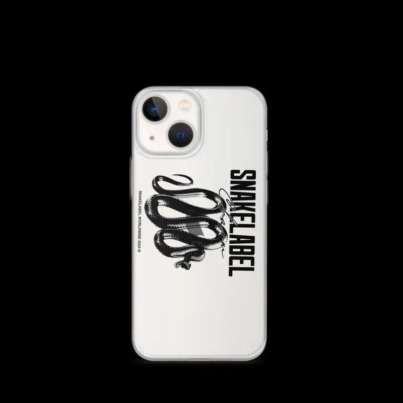 Clear iPhone Case: Protective Clear Case for iPhone SE 2020 snake - label