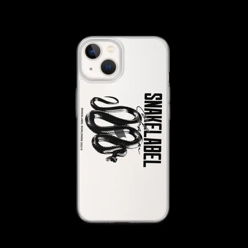 Clear iPhone Case: Protective Clear Case for iPhone SE 2020 snake - label