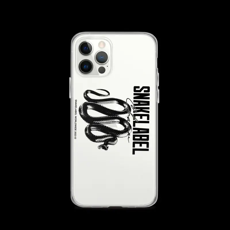 Clear iPhone Case: Protective Clear Case for iPhone SE 2020 snake - label