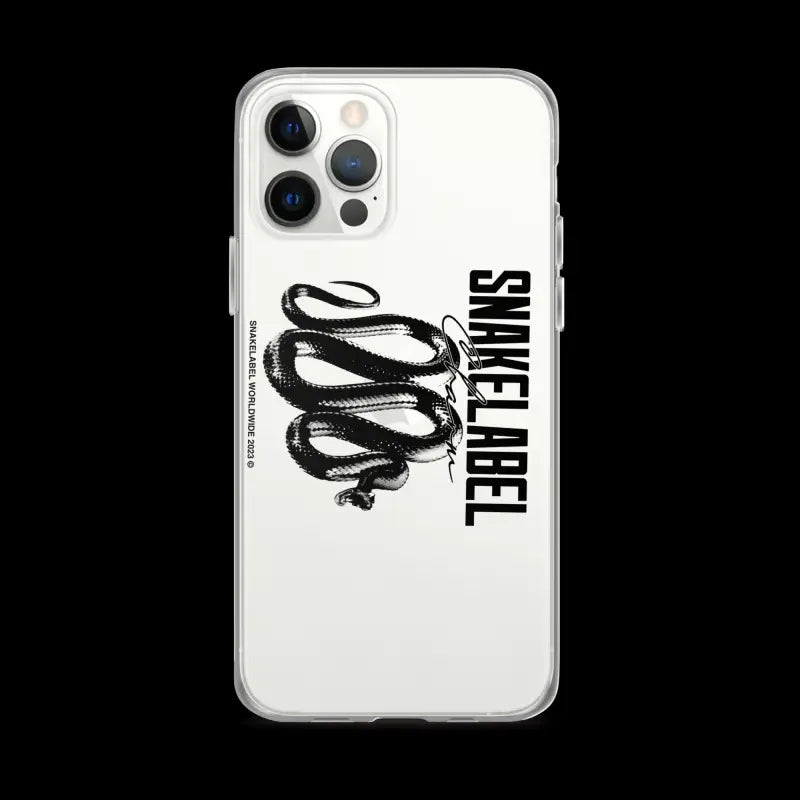 Clear iPhone Case: Protective Clear Case for iPhone SE 2020 snake - label