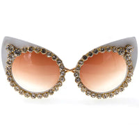 Clelia Retro Clip - On Sunglasses UV400 Protection Vintage Style - snake - label