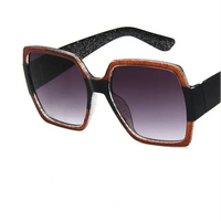 Colorful Glitter Sunglasses with UV Protection & Glittery Frame - snake - label