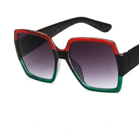 Colorful Glitter Sunglasses with UV Protection & Glittery Frame - snake - label