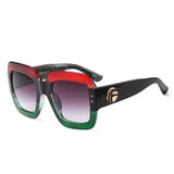 Colorful Glitter Sunglasses with UV Protection & Glittery Frame - snake - label