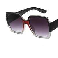 Colorful Glitter Sunglasses with UV Protection & Glittery Frame - snake - label