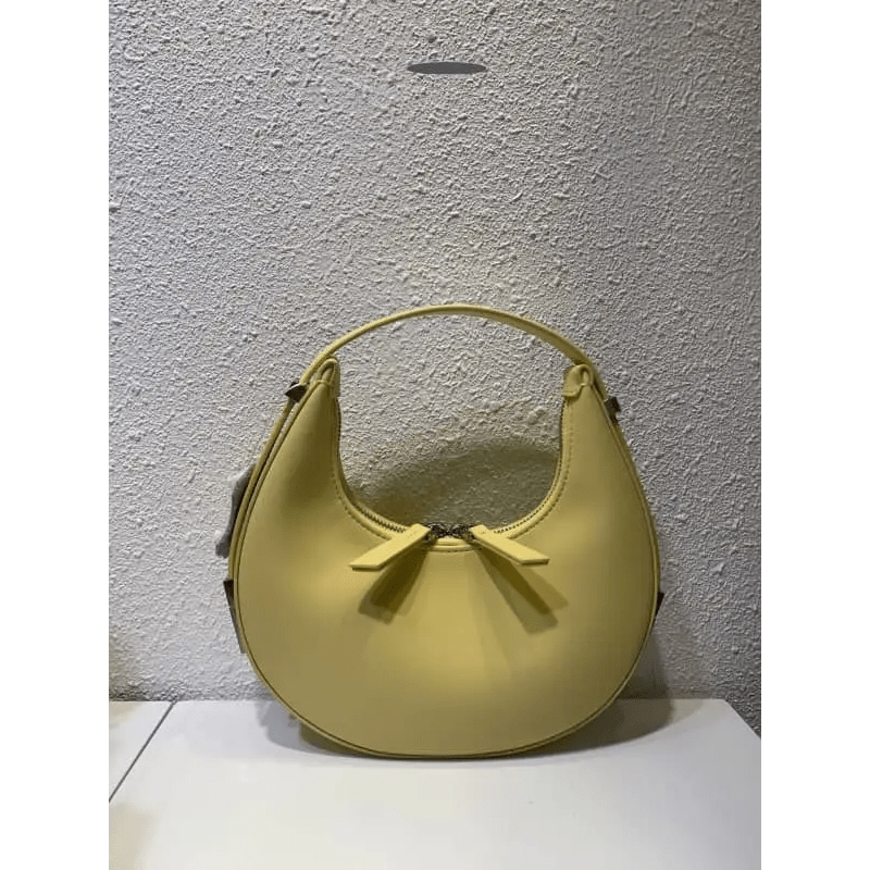 Crescent Leather Small Bag: Stylish U - Shaped Underarm Bag in 4 Colors snake - label