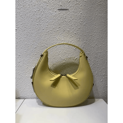 Crescent Leather Small Bag: Stylish U - Shaped Underarm Bag in 4 Colors snake - label