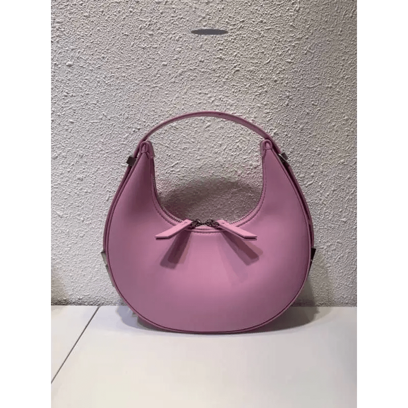 Crescent Leather Small Bag: Stylish U - Shaped Underarm Bag in 4 Colors snake - label