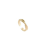 Cross Ring Female: Geometric Copper Korean Style Ring - snake - label