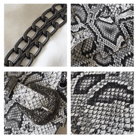 Crossbody Snake Bag with Trendy Korean Design & Snake Pattern Chain snake - label