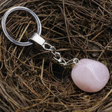 Crystal Agate Keychain: Natural Stone Handcrafted Keychain with Unique Veins snake - label