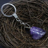 Crystal Agate Keychain: Natural Stone Handcrafted Keychain with Unique Veins snake - label