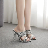 Crystal High Heel Snake Shoes - Glamour & Comfort in Every Step snake - label