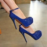 Dance High Heels: Super High Heel Korean Style Stiletto Shoes - snake - label