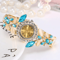 Diamond Ladies Bracelet Watch with Quartz Movement and Conical Crown snake - label