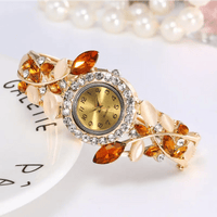 Diamond Ladies Bracelet Watch with Quartz Movement and Conical Crown snake - label