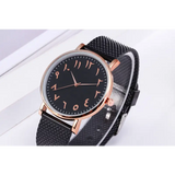 Digital Mesh Band Watches - Stylish 40mm Slim Profile Pointer Display Timepiece - snake - label