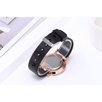 Digital Mesh Band Watches - Stylish 40mm Slim Profile Pointer Display Timepiece snake - label