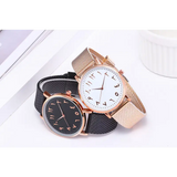 Digital Mesh Band Watches - Stylish 40mm Slim Profile Pointer Display Timepiece - snake - label