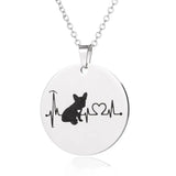 Dog Cardiogram Necklace - High - Quality Stainless Steel Unisex Animal Sign Pendant snake - label