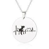 Dog Cardiogram Necklace - High - Quality Stainless Steel Unisex Animal Sign Pendant snake - label