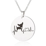 Dog Cardiogram Necklace - High - Quality Stainless Steel Unisex Animal Sign Pendant snake - label