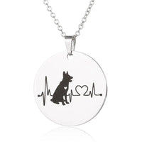 Dog Cardiogram Necklace - High - Quality Stainless Steel Unisex Animal Sign Pendant - snake - label