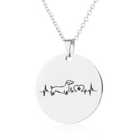 Dog Cardiogram Necklace - High - Quality Stainless Steel Unisex Animal Sign Pendant snake - label