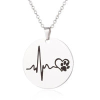 Dog Cardiogram Necklace - High - Quality Stainless Steel Unisex Animal Sign Pendant snake - label