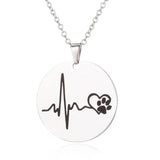 Dog Cardiogram Necklace - High - Quality Stainless Steel Unisex Animal Sign Pendant snake - label