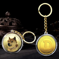 Dogecoin Keychain: 3D Golden Design for Crypto Enthusiasts snake - label