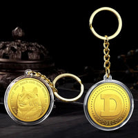 Dogecoin Keychain: 3D Golden Design for Crypto Enthusiasts snake - label