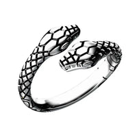 Double - Headed Snake Ring with Electroplated Finish and Dual - Color Options snake - label