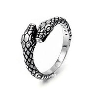 Double - Headed Snake Ring with Electroplated Finish and Dual - Color Options snake - label