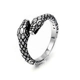 Double - Headed Snake Ring with Electroplated Finish and Dual - Color Options - snake - label